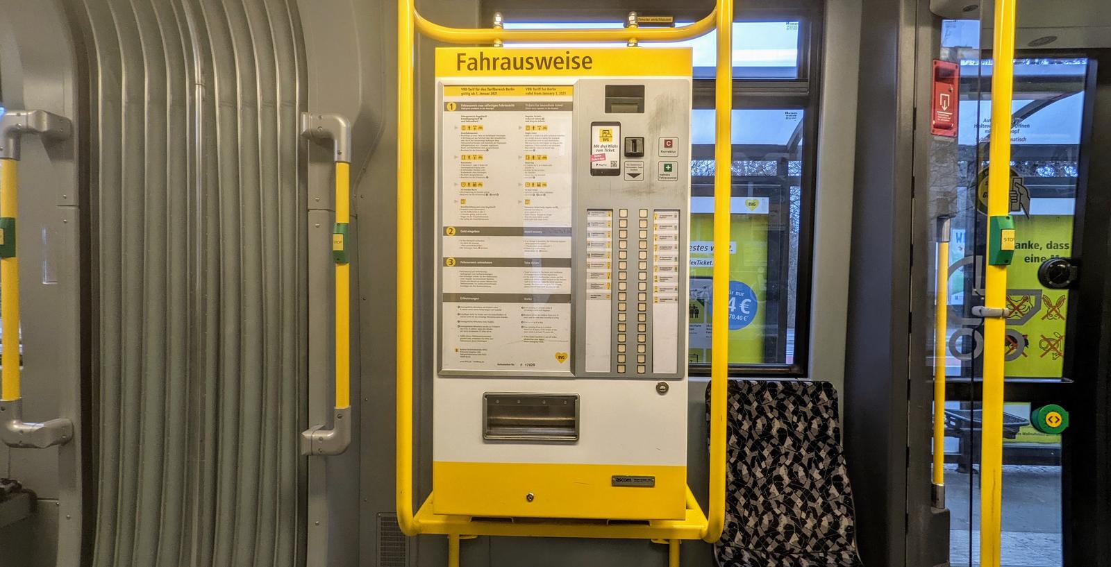 Berlin bvg tram ticket machine