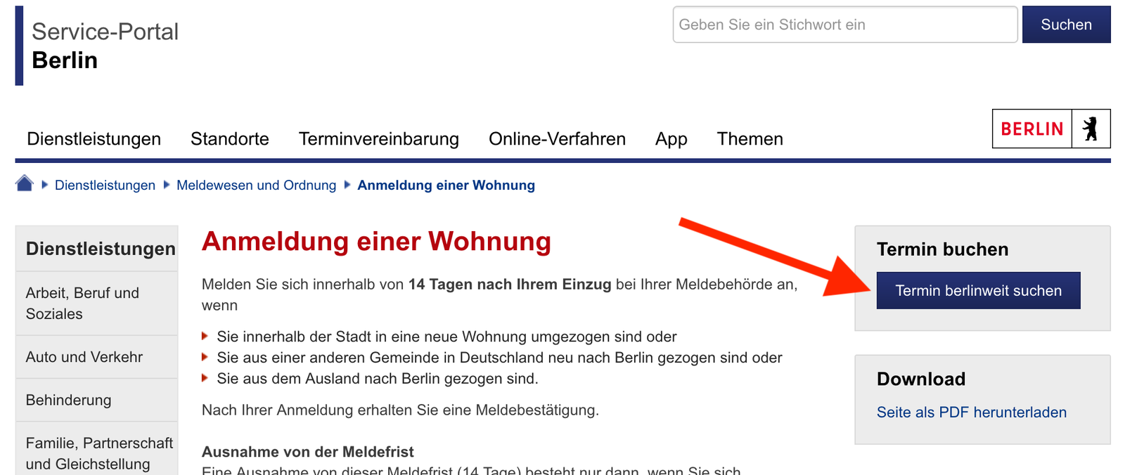 Berlin.de Termin buchen