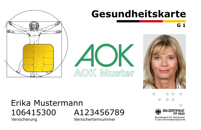 An example Gesundheitskarte. "Example Gesundheitskarte"