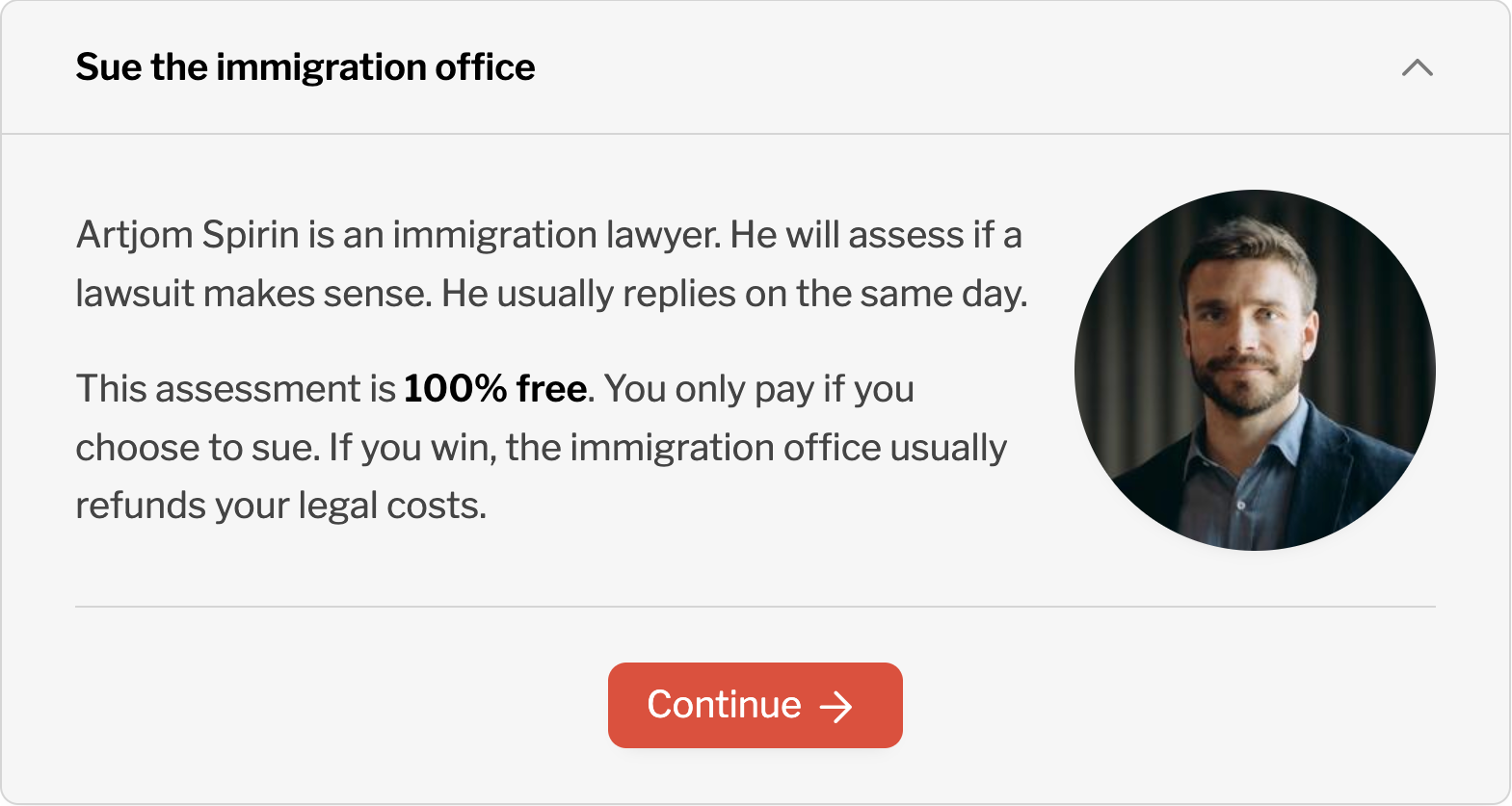 Tool to sue the immigration office